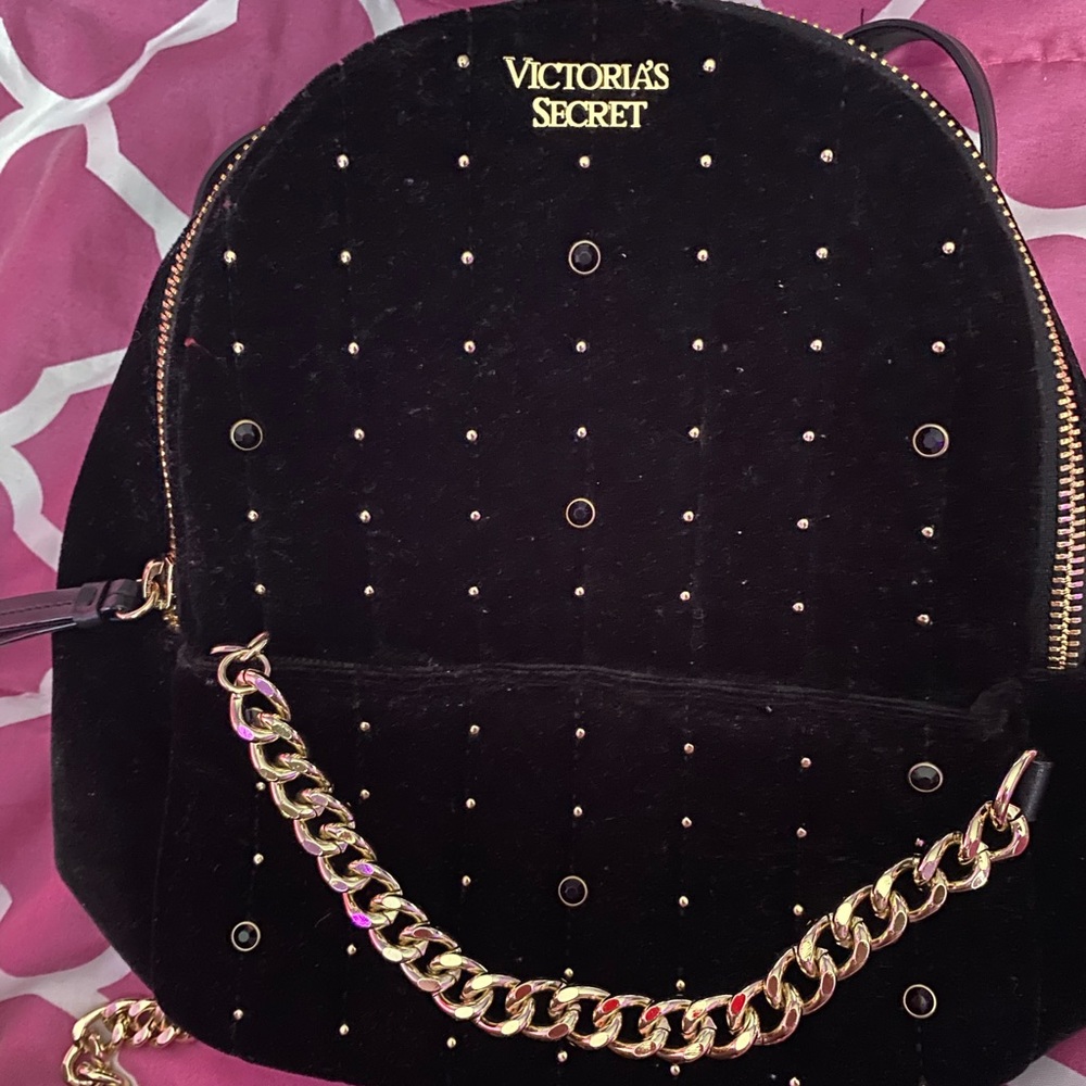 Black Victoria Secret mini backpack